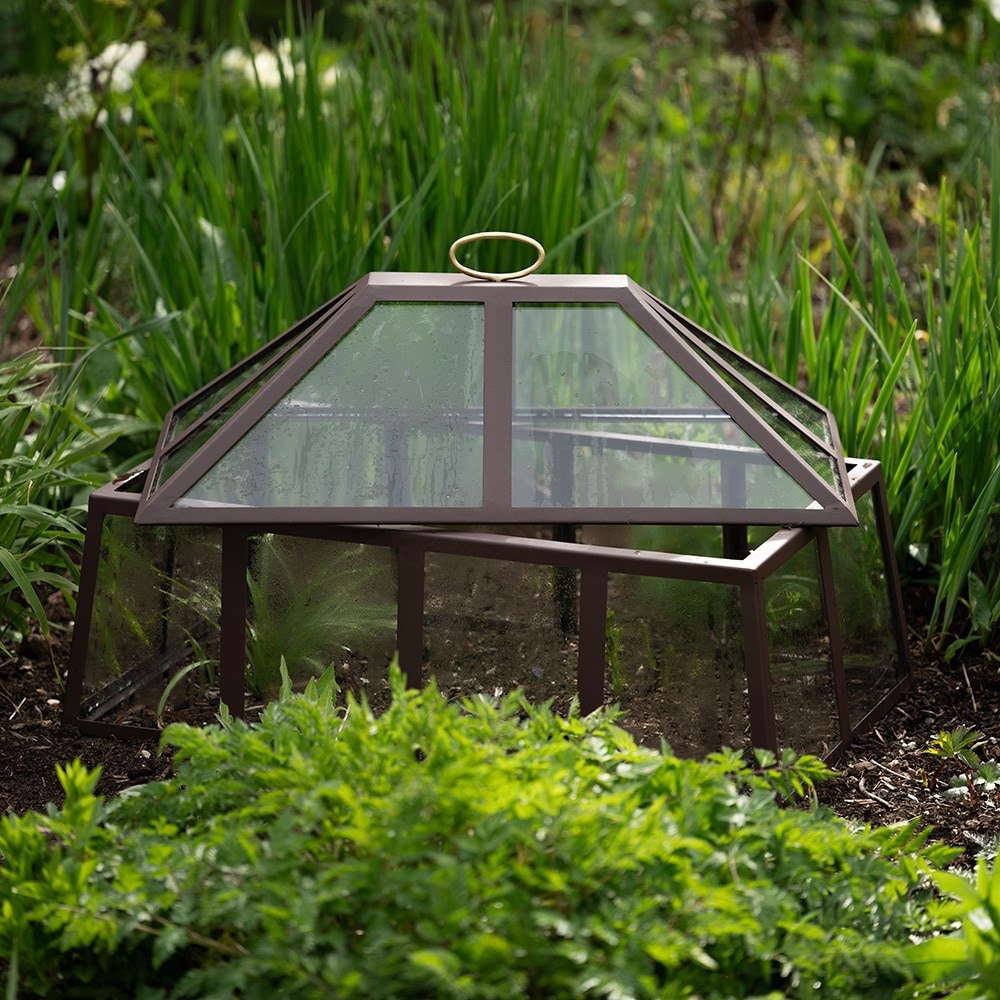 Rectangular Victorian cloche - dark auburn