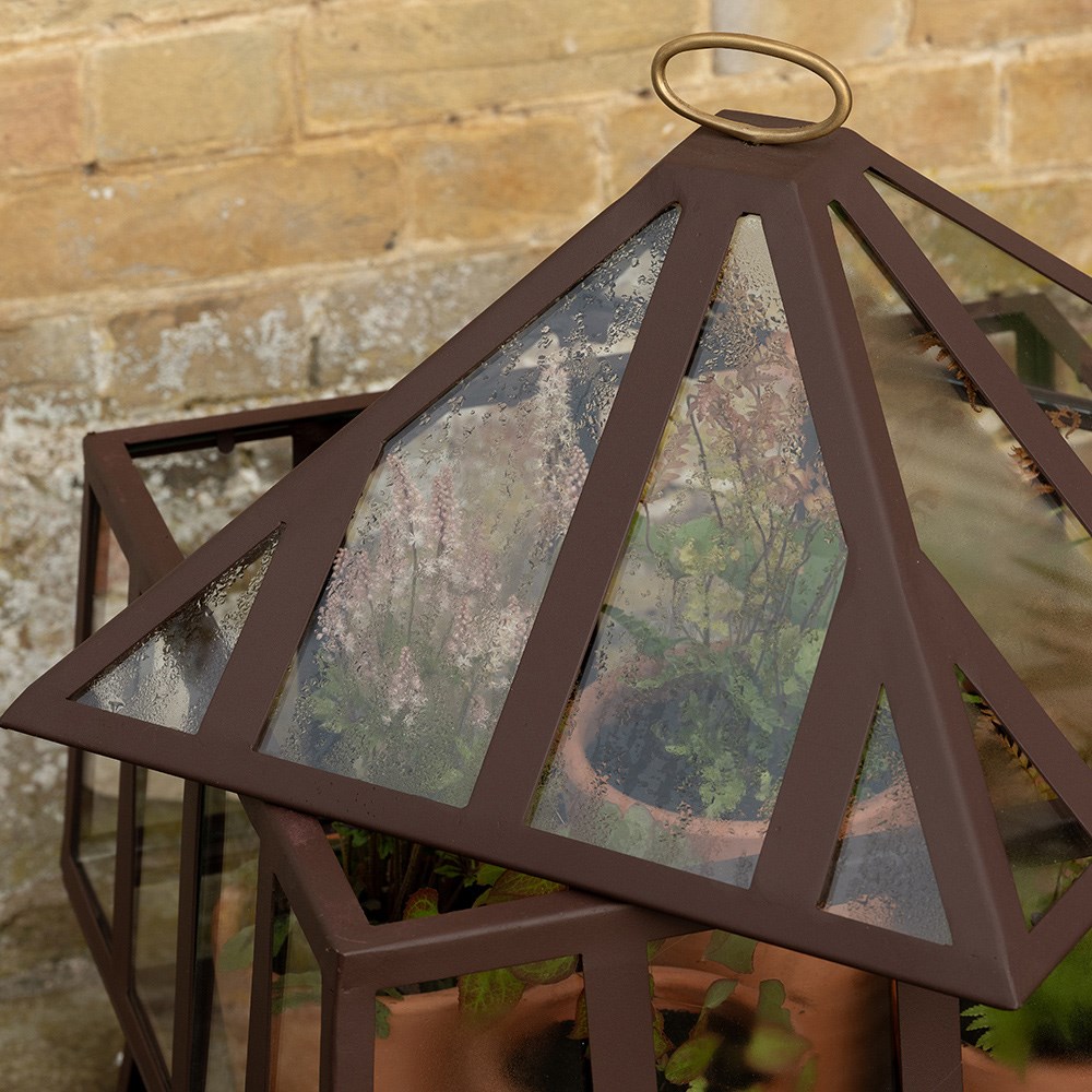 Square Victorian growhouse - dark auburn