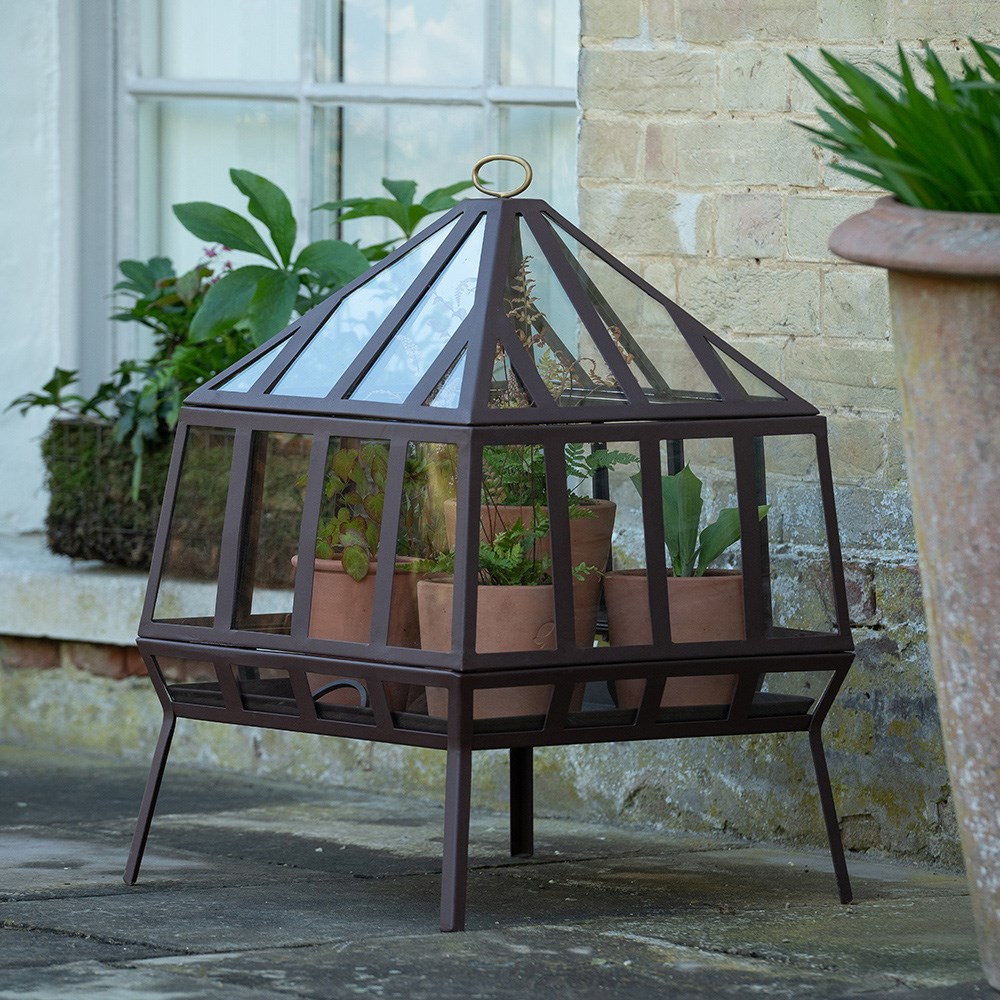 Square Victorian growhouse - dark auburn