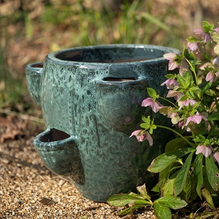 Strawberry planter - aqua