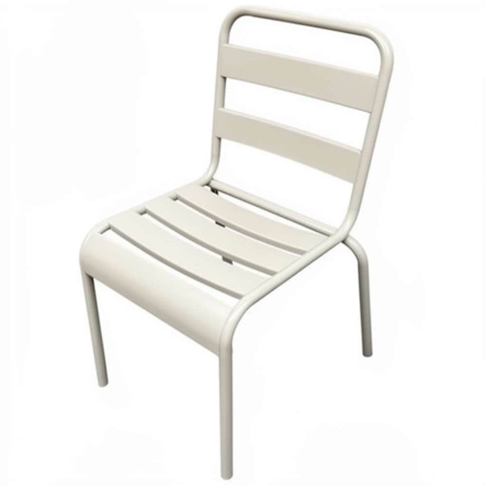 Metal four seat dining set - light grey