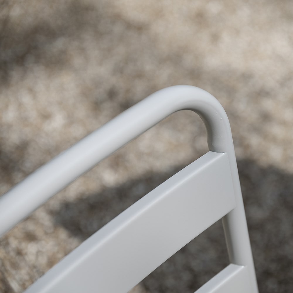 Metal four seat dining set - putty