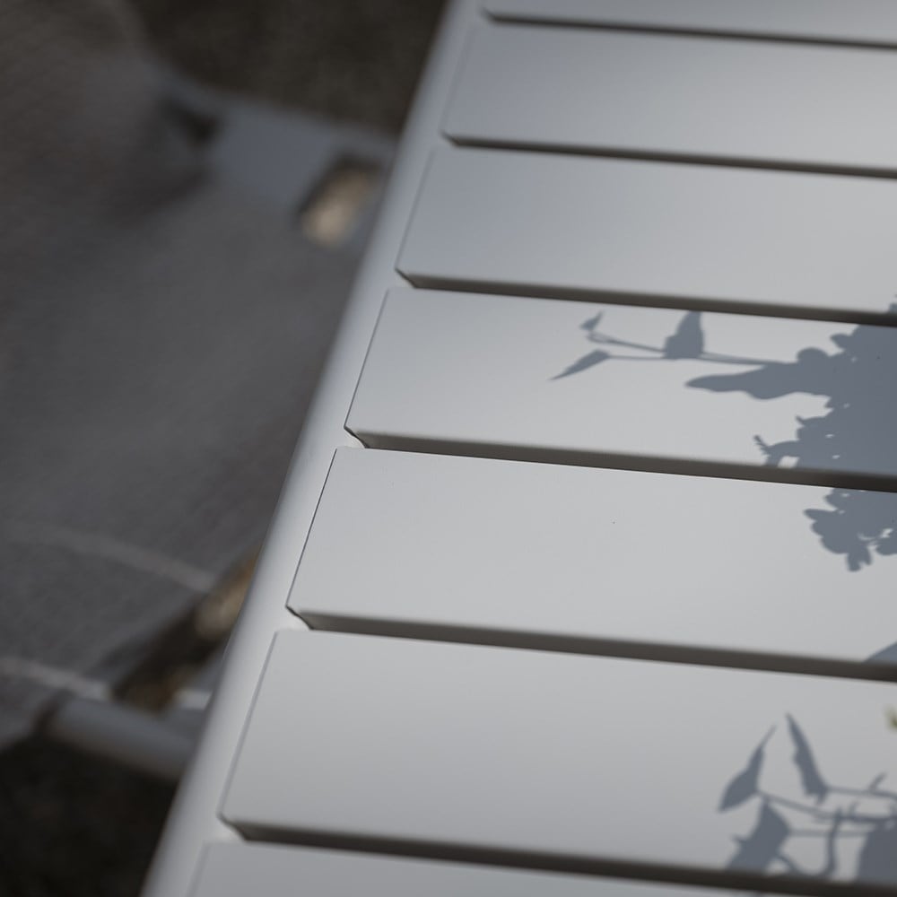 Metal four seat dining set - putty