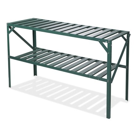 Premium greenhouse staging - green