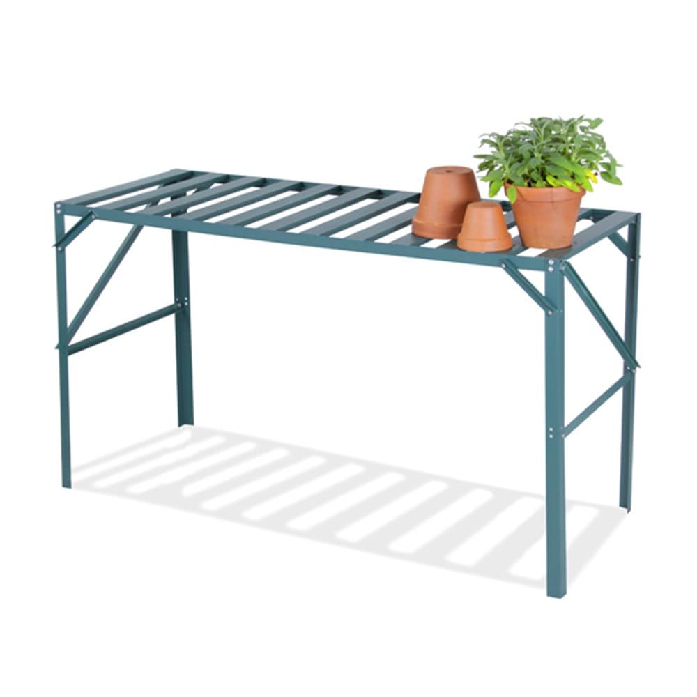 Premium greenhouse staging - green