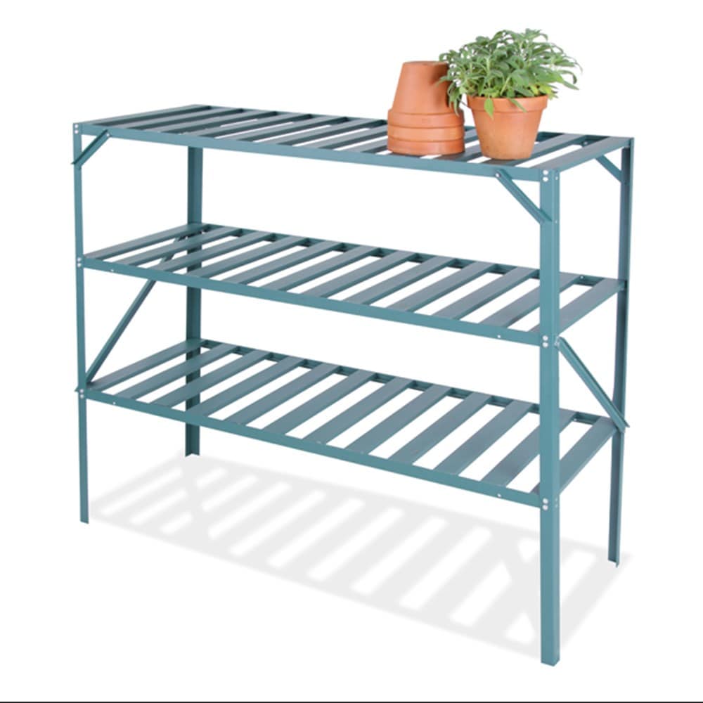 Premium greenhouse staging - green