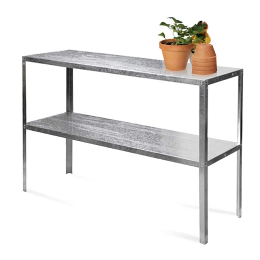 Essential 2 tier greenhouse staging - silver