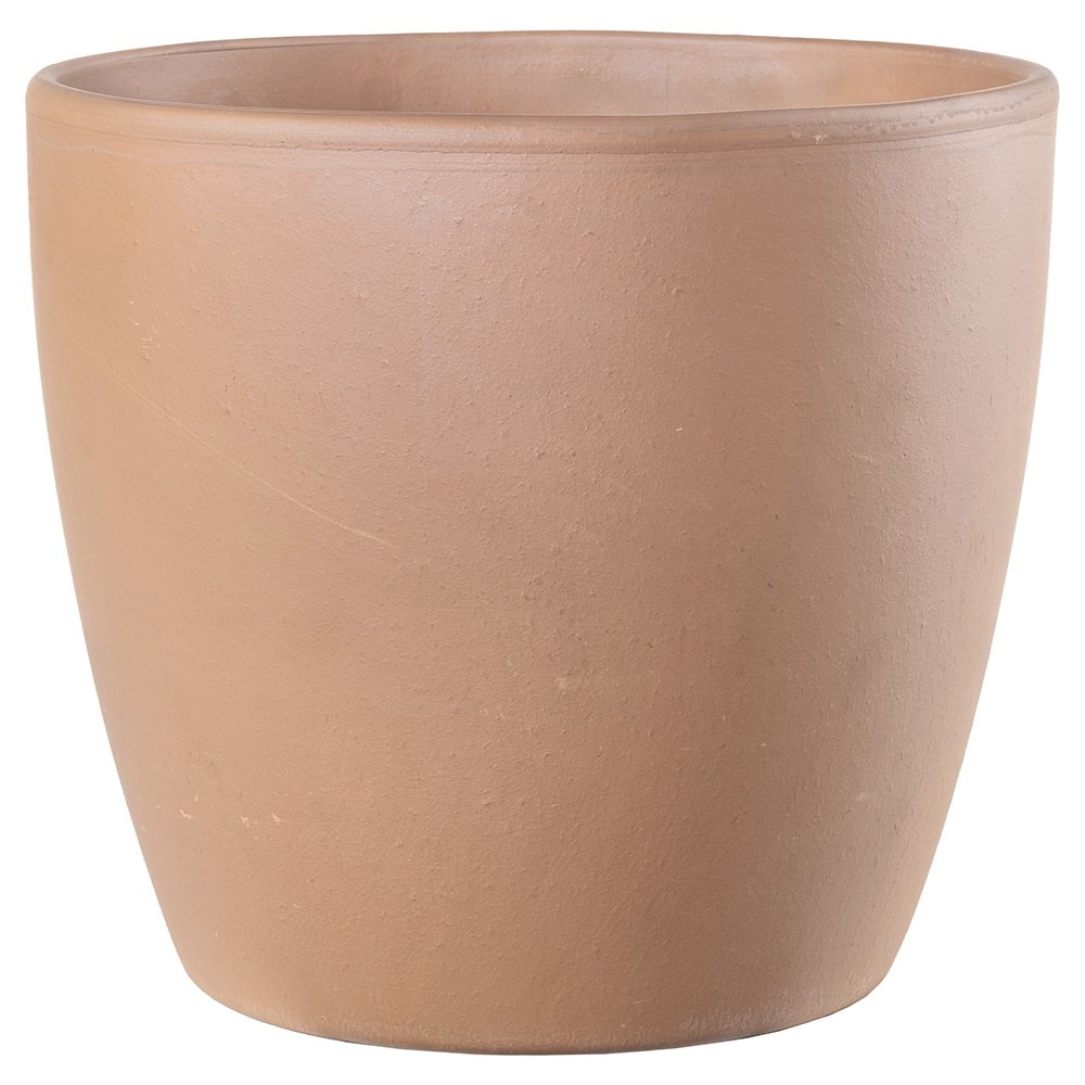 Terracotta egg pot - whitewash