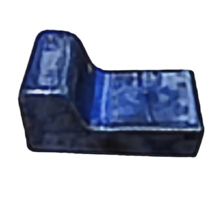 Glazed pot feet set of three - blue