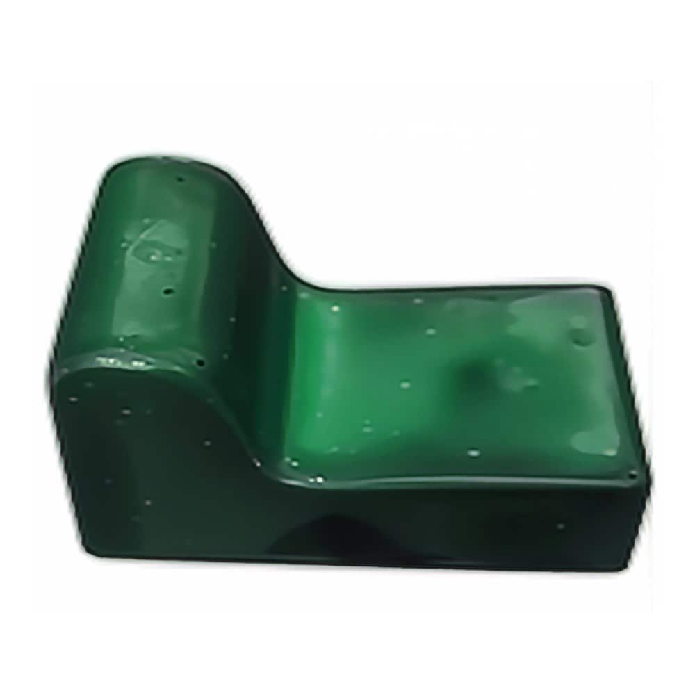 Glazed pot feet set of three - green