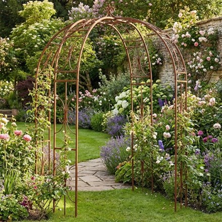Elegant metal gazebo - rust