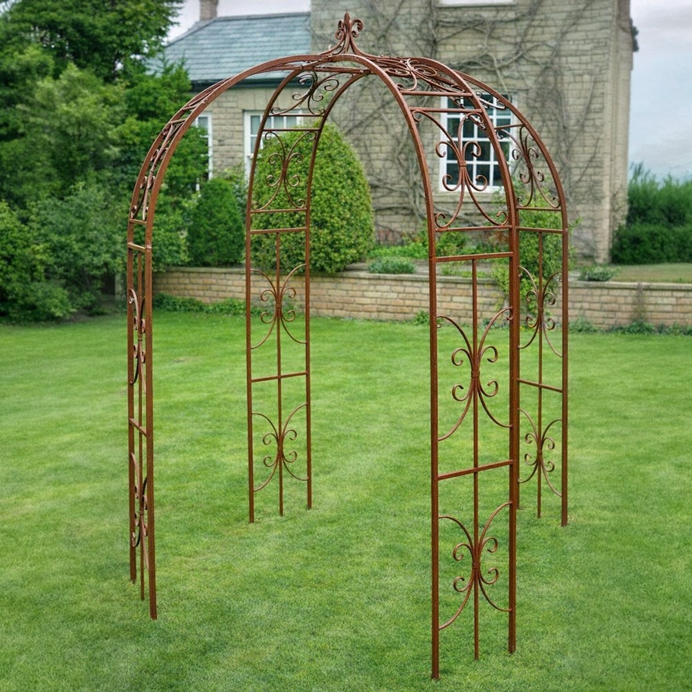 Elegant metal gazebo - rust