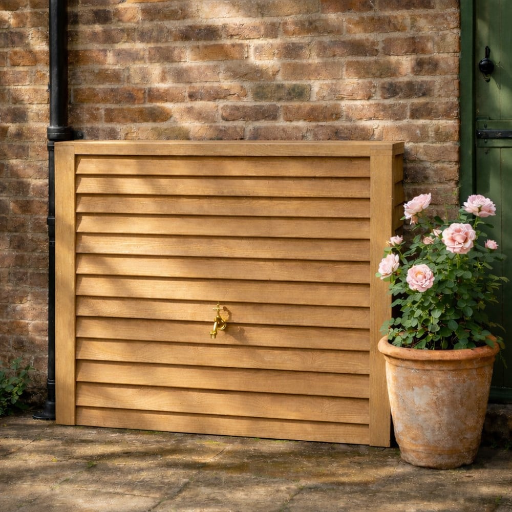 Faux wood wall tank - lightwood