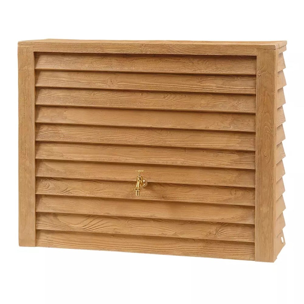 Faux wood wall tank - lightwood