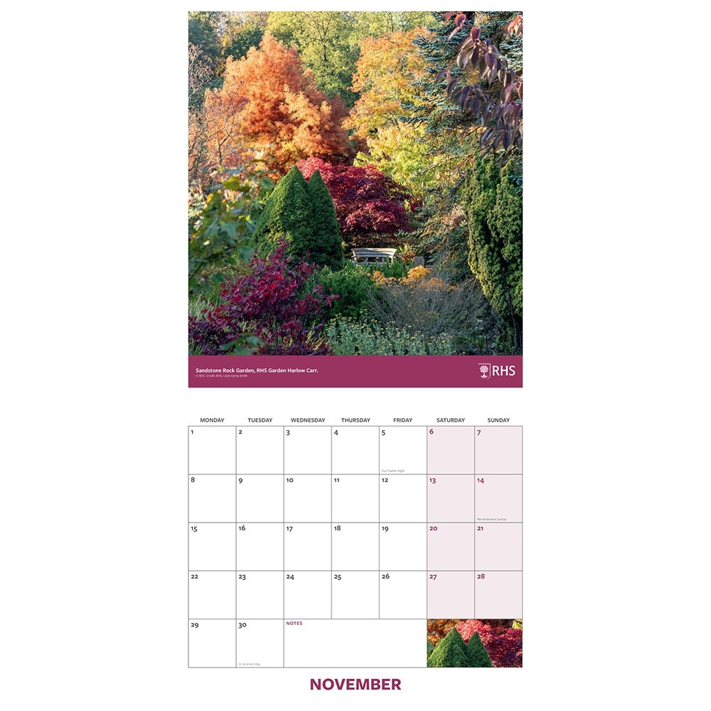 RHS garden square calendar 2027