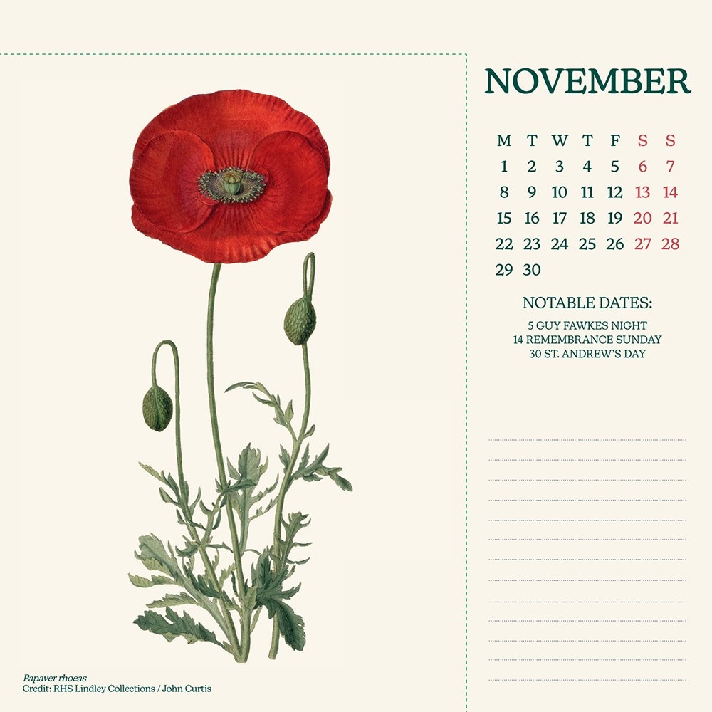 RHS flowers calendar 2027