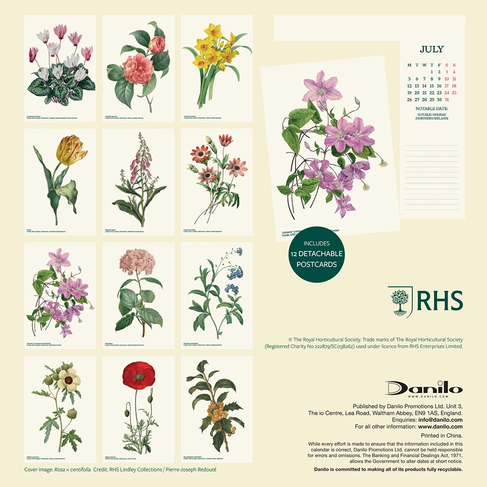 RHS flowers calendar 2027