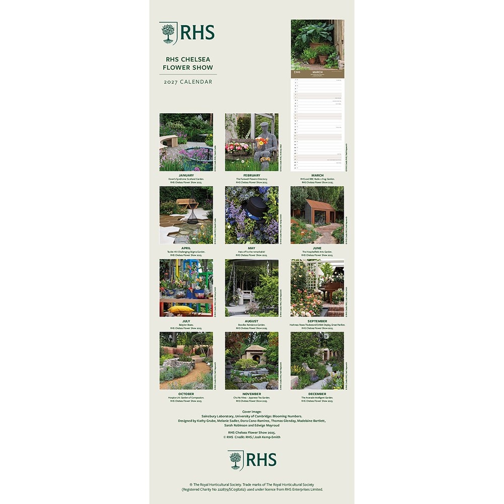 RHS Chelsea Flower Show slim calendar 2027