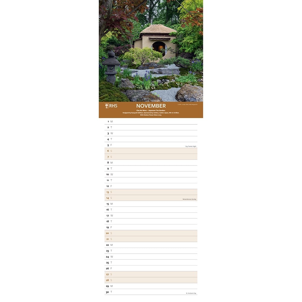RHS Chelsea Flower Show slim calendar 2027