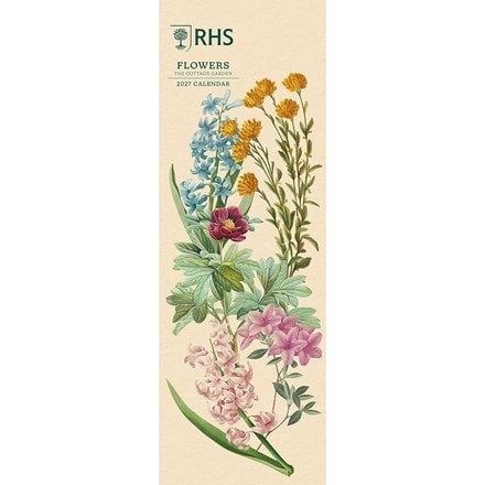 RHS the cottage garden flowers slim calendar 2027