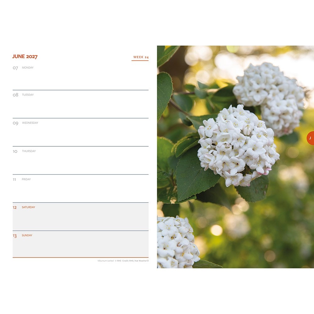 RHS garden calendar diary 2027