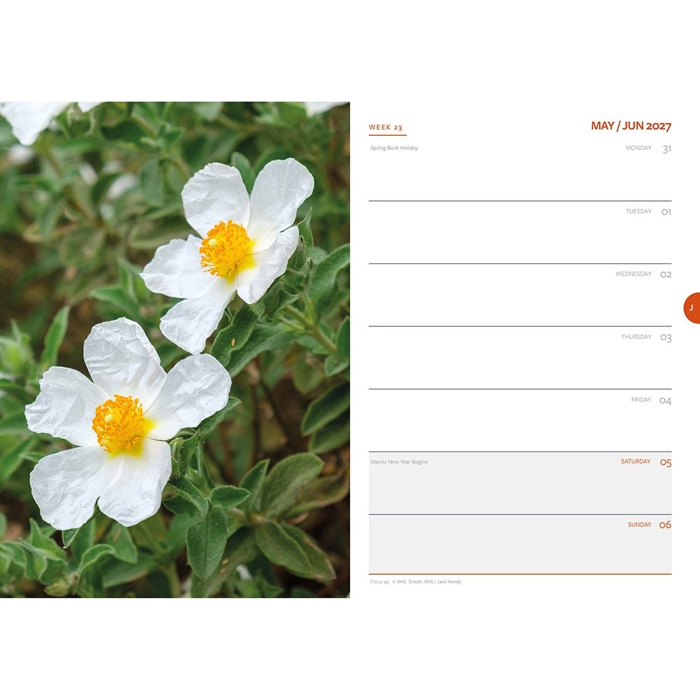 RHS garden calendar diary 2027