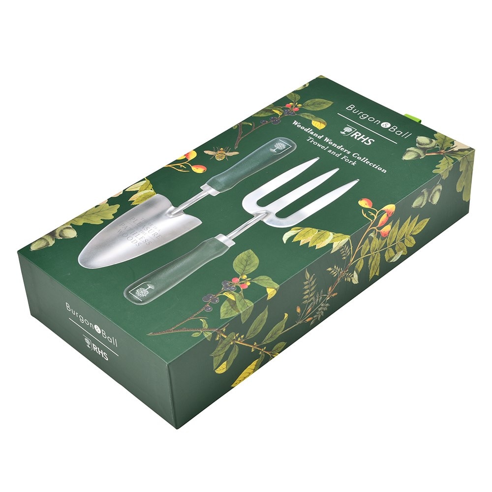 RHS woodland wonders trowel and fork gift set