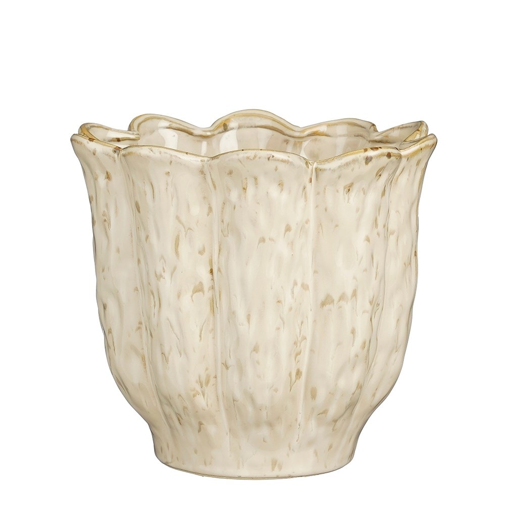 Petal plant pot - white