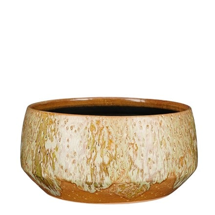 Textured large plant bowl - taupe