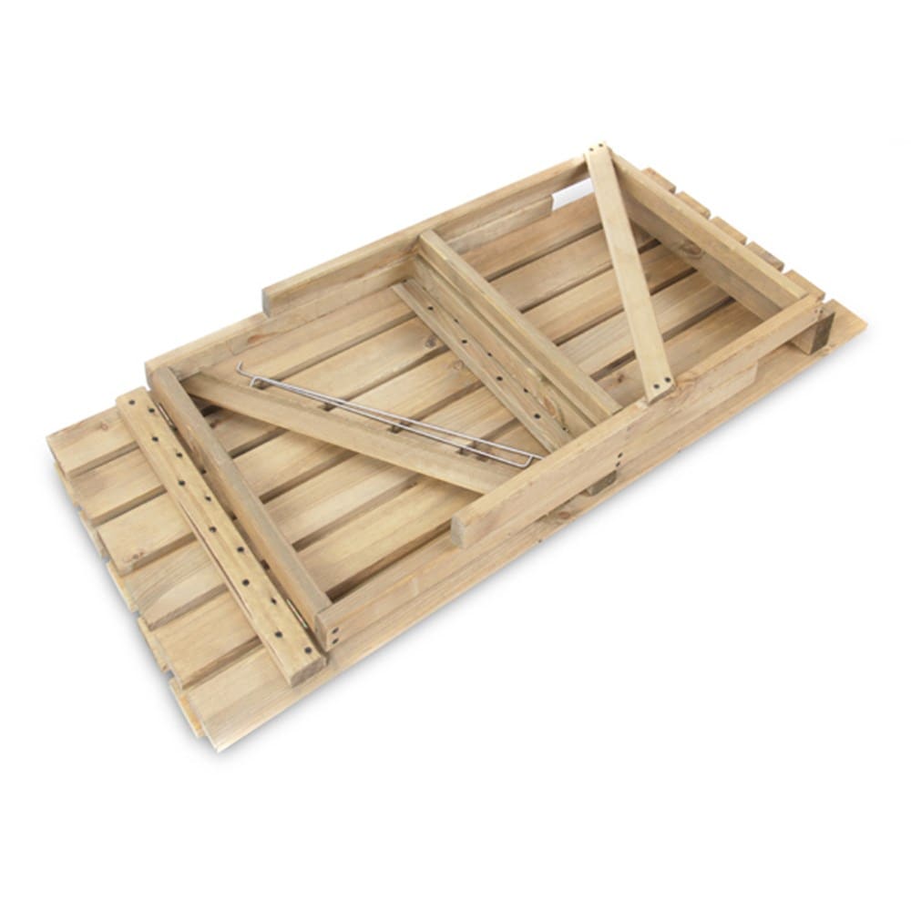 Wooden greenhouse staging 2 tier - short wide