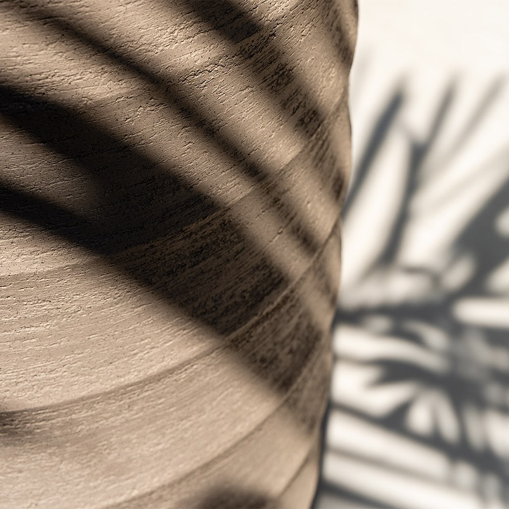 Rippled egg pot - sand