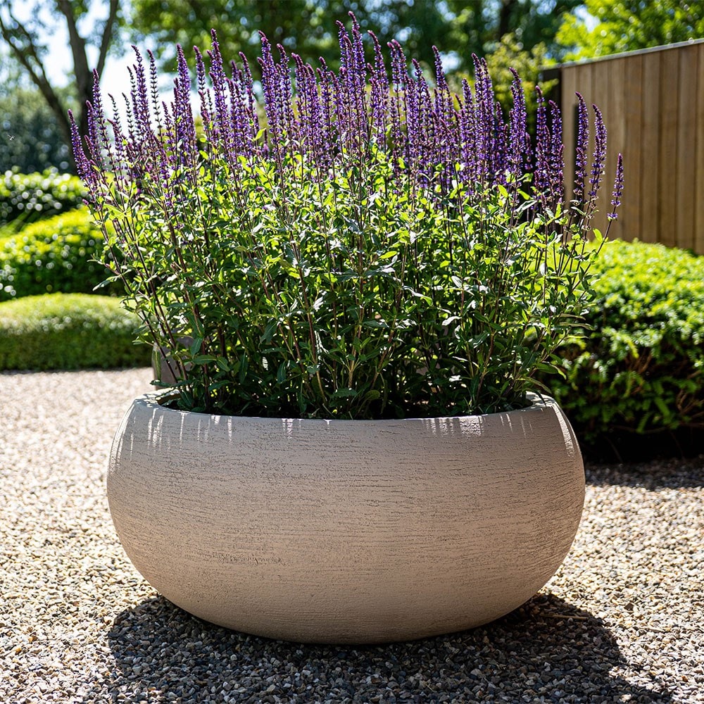 Large balloon bowl planter - sand