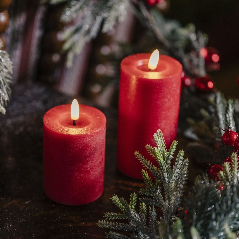 Red LED candle