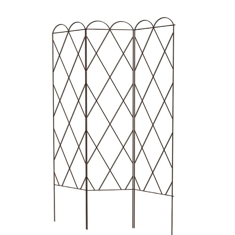 Folding trellis plant support - rust