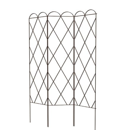 Folding trellis plant support - rust