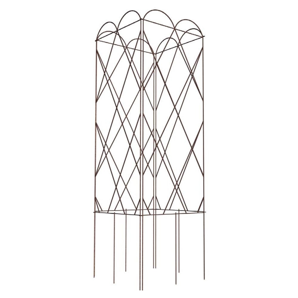 Folding trellis plant support - rust