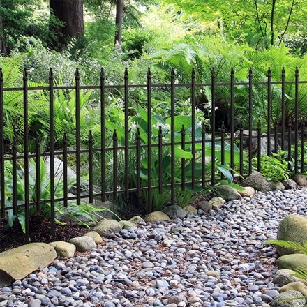 Double finial border edge panel - black