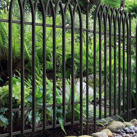 Gothic garden fencing - black