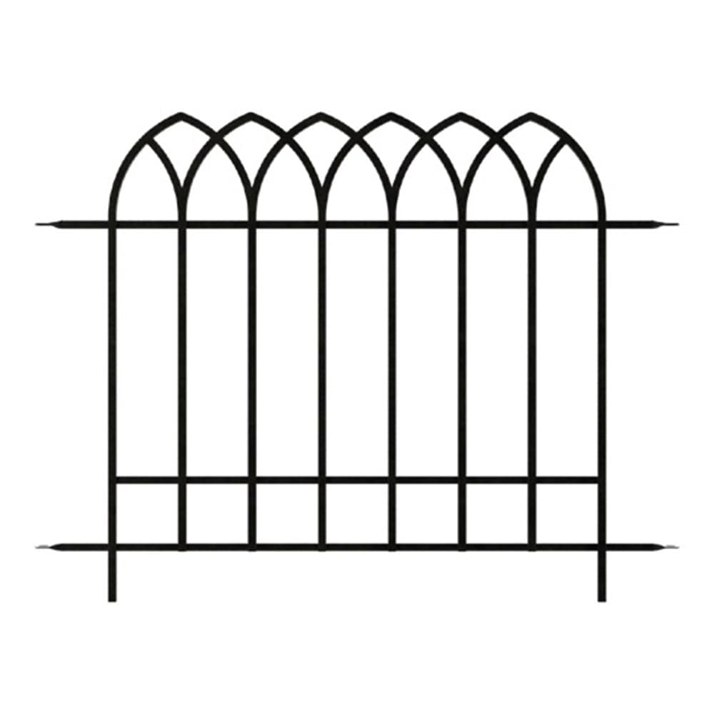 Gothic garden fencing - black