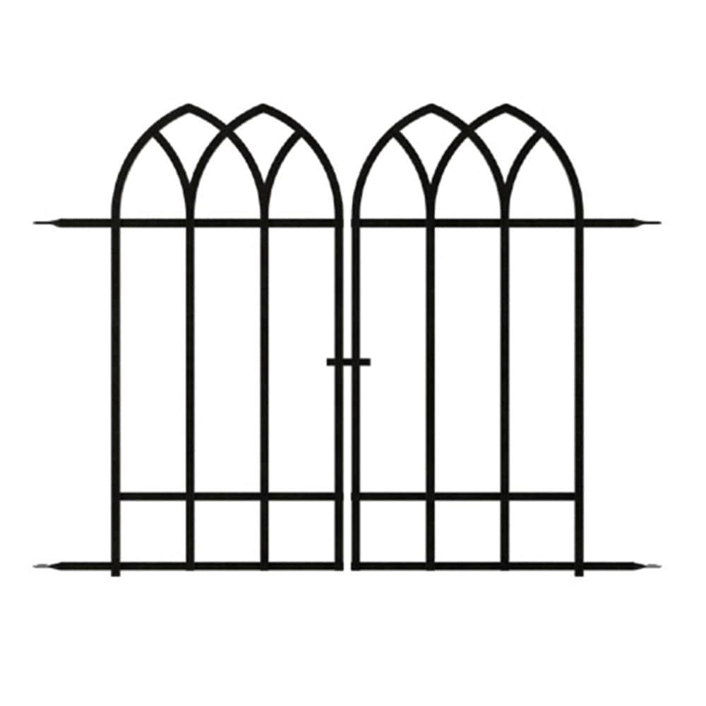 Gothic garden fencing - black