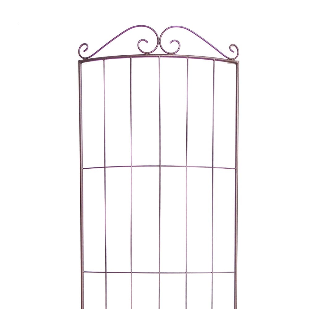 Large curved plant trellis - rust