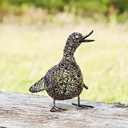 Quacking duck wire ornament
