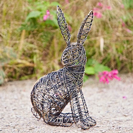 Wire hare ornament