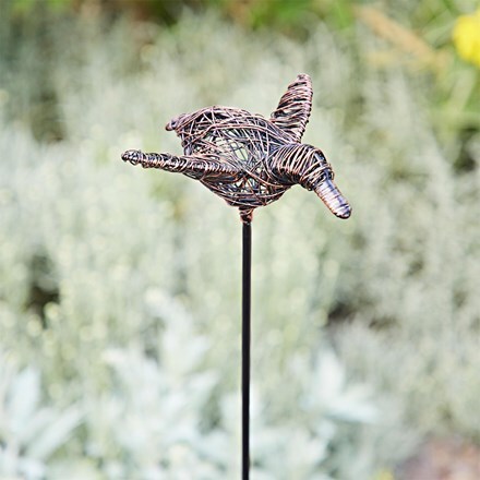 Flying duck decorative stake