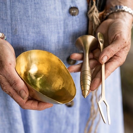 Premium brass potting & seed starting tool kit