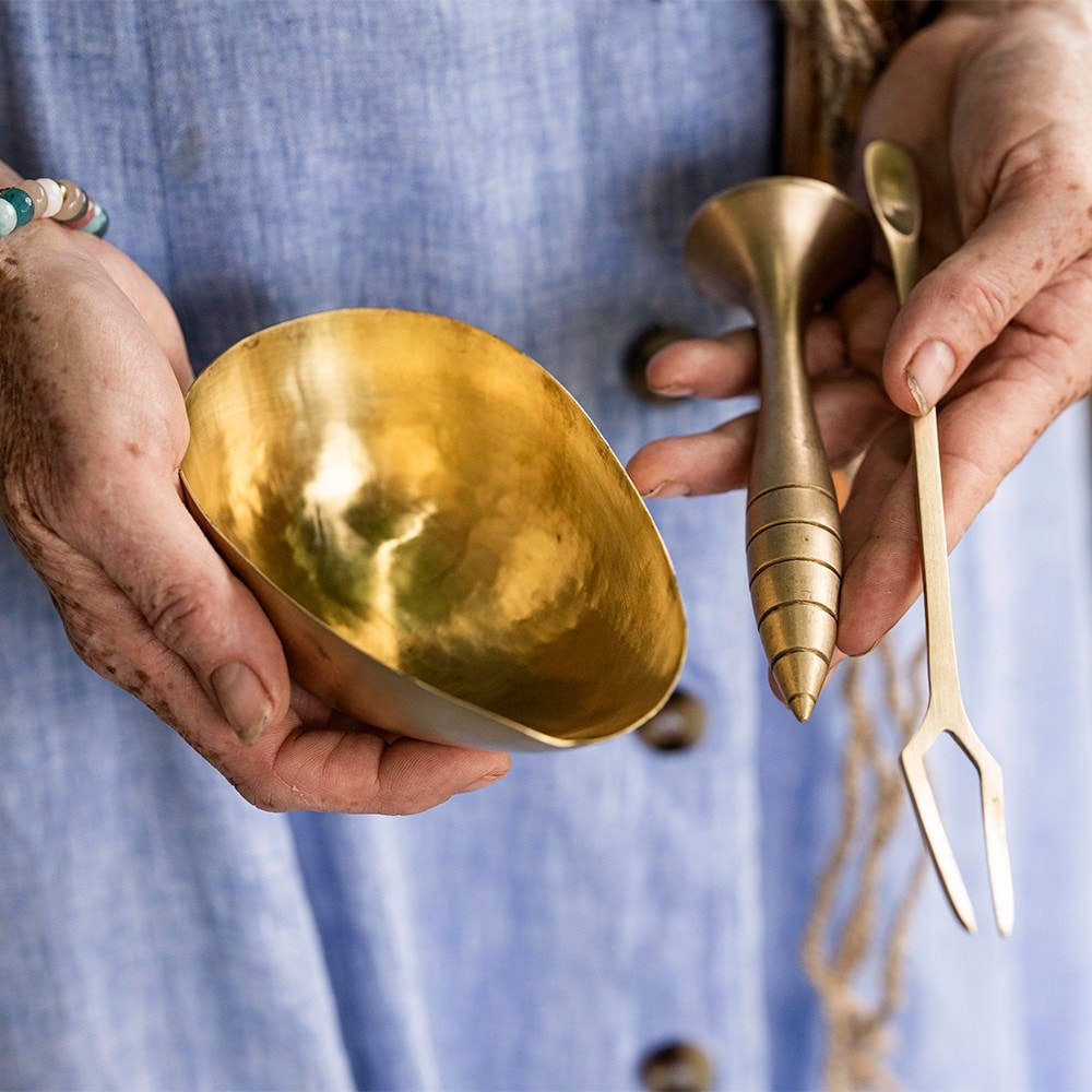 Premium brass potting & seed starting tool kit