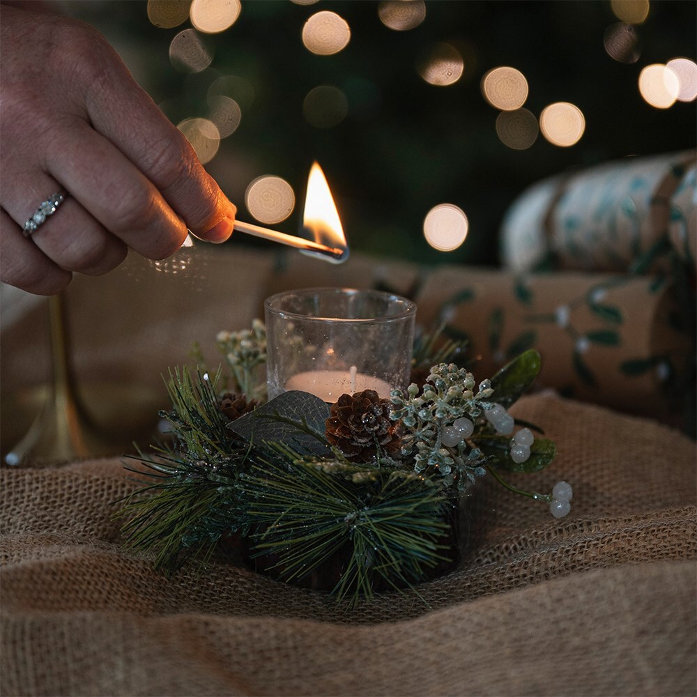 Woodland tealight holder
