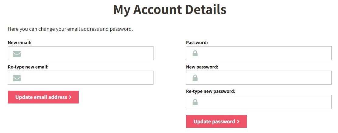 my account details