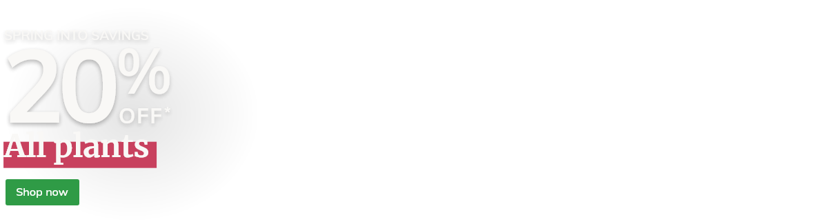 20% off Plants, Bulbs & Seeds