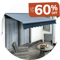 Awnings: up to 60% off